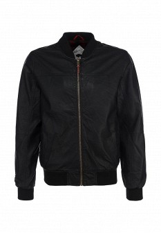 Куртка кожаная Bellfield, цвет: черный. Артикул: BE008EMDAI39. Мужская одежда / Верхняя одежда / Кожаные куртки