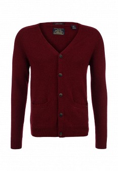 Кардиган Scotch&Soda, цвет: бордовый. Артикул: SC378EMCCT95. Мужская одежда / Джемперы и кардиганы / Кардиганы