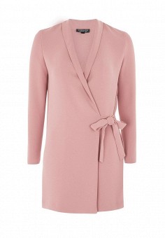 Жакет, Topshop, цвет: розовый. Артикул: TO029EWQJG37. Женская одежда / Платья и сарафаны / Повседневные платья / Платья с запахом