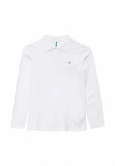 Поло, United Colors of Benetton, цвет: белый. Артикул: UN012EGKUD38. Девочкам / Одежда для девочек