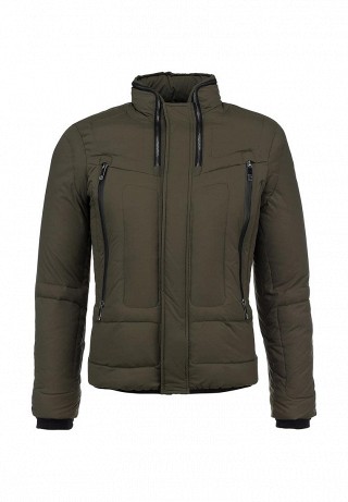 Пуховик Bikkembergs, цвет: хаки. Артикул: BI535EMDFR81